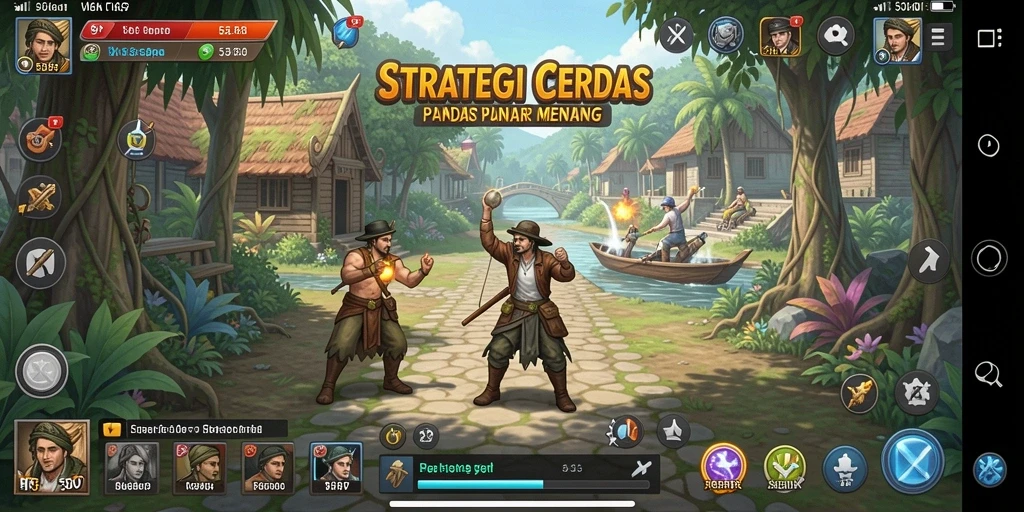 Screenshot gameplay 55RP menampilkan aksi strategi yang intens.