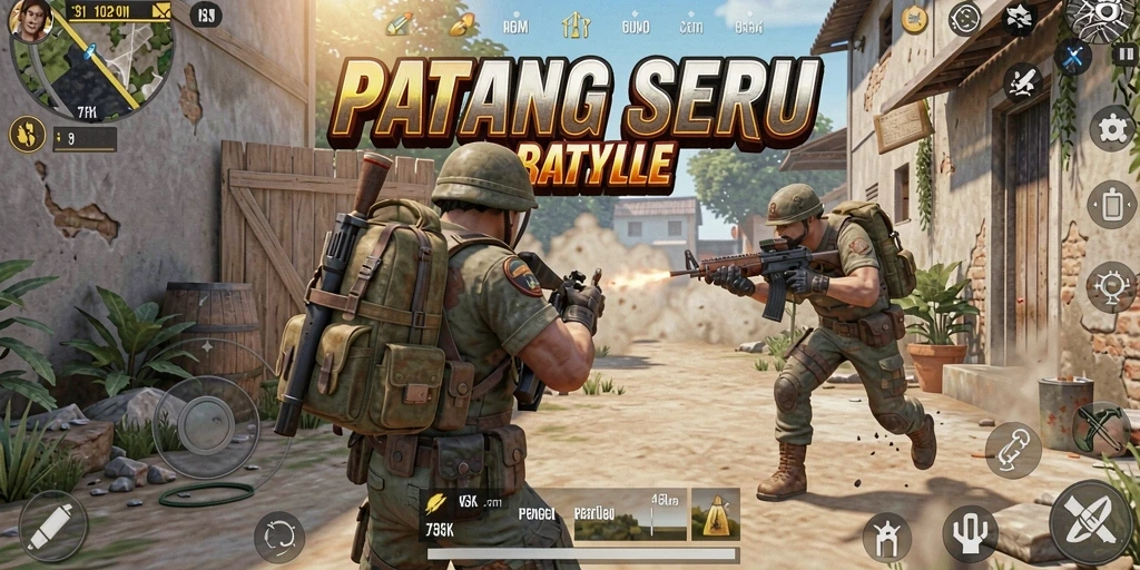 Tangkapan layar gameplay seru 73K dalam arena Battle Royale.