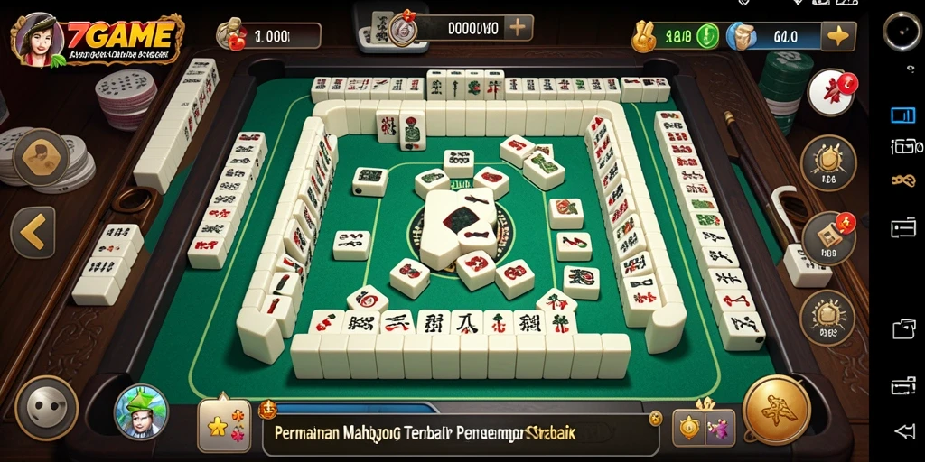 Screenshot gameplay 7GAME yang menunjukkan tantangan Mahjong.