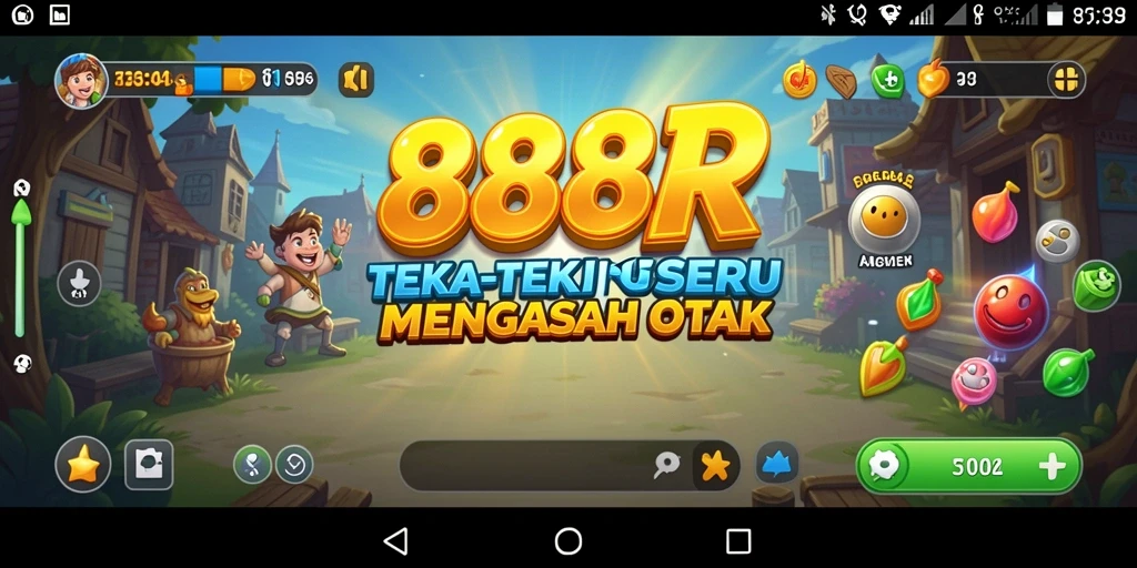 Screenshot gameplay 888R menampilkan tantangan teka-teki menarik.