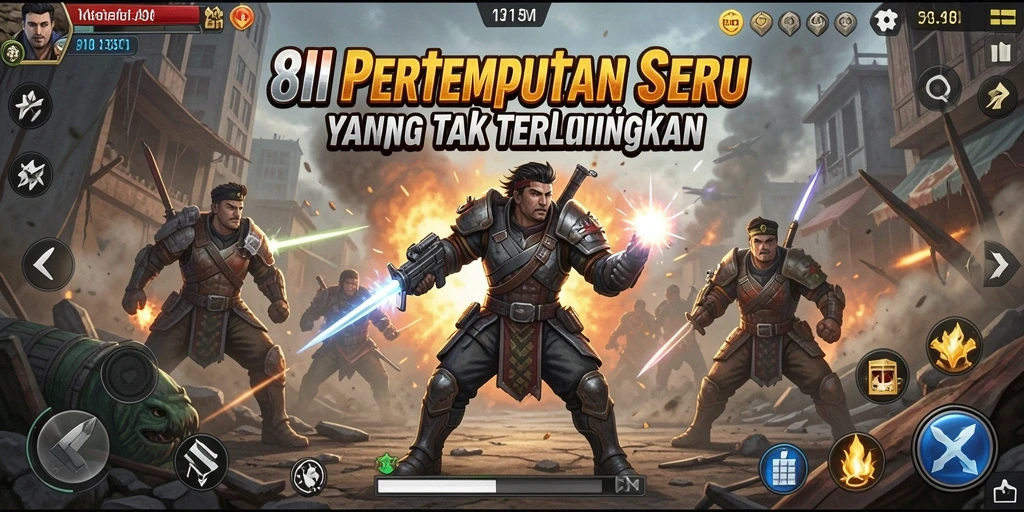 Gameplay penuh aksi di 8II dengan pertempuran mendebarkan.
