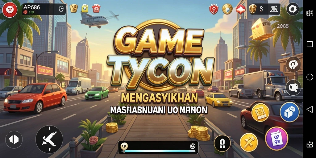 Tampilan menarik dari gameplay AP686 dengan elemen Tycoon yang khas.