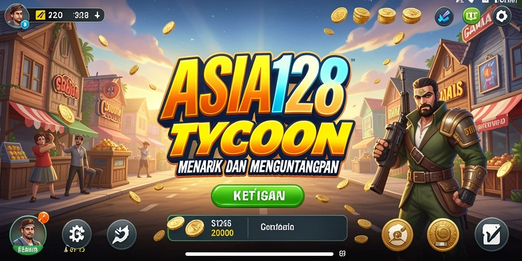 Screenshot gameplay ASIA128 yang menampilkan simulasi bisnis yang seru.