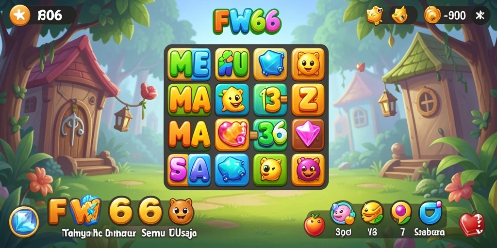 Tampilan menakjubkan gameplay FW66 dalam mencocokkan batu permata.