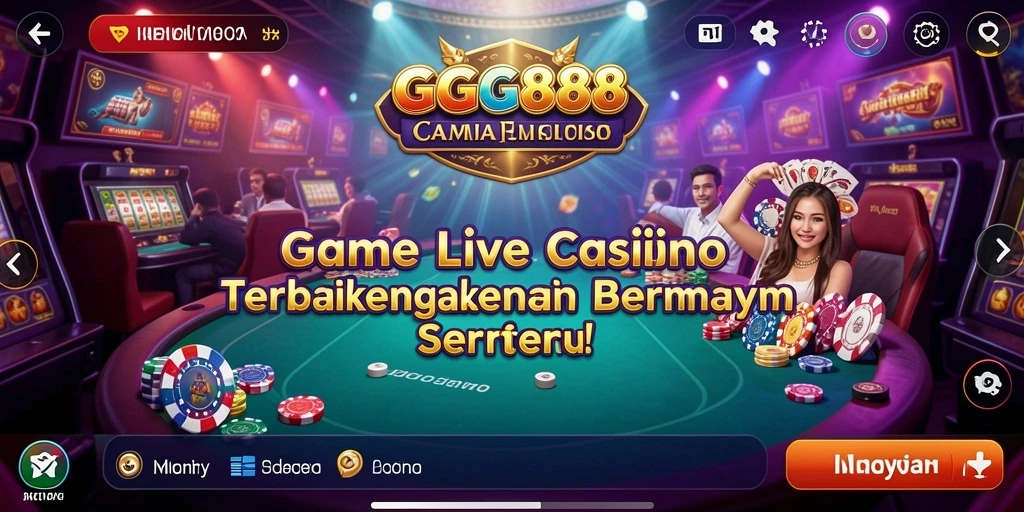 Tampilan screenshot GGG888 menampilkan gameplay Live Casino yang mengesankan.