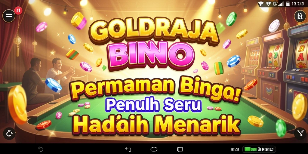 Screenshot gameplay GOLDRAJA menampilkan keseruan bermain Bingo.