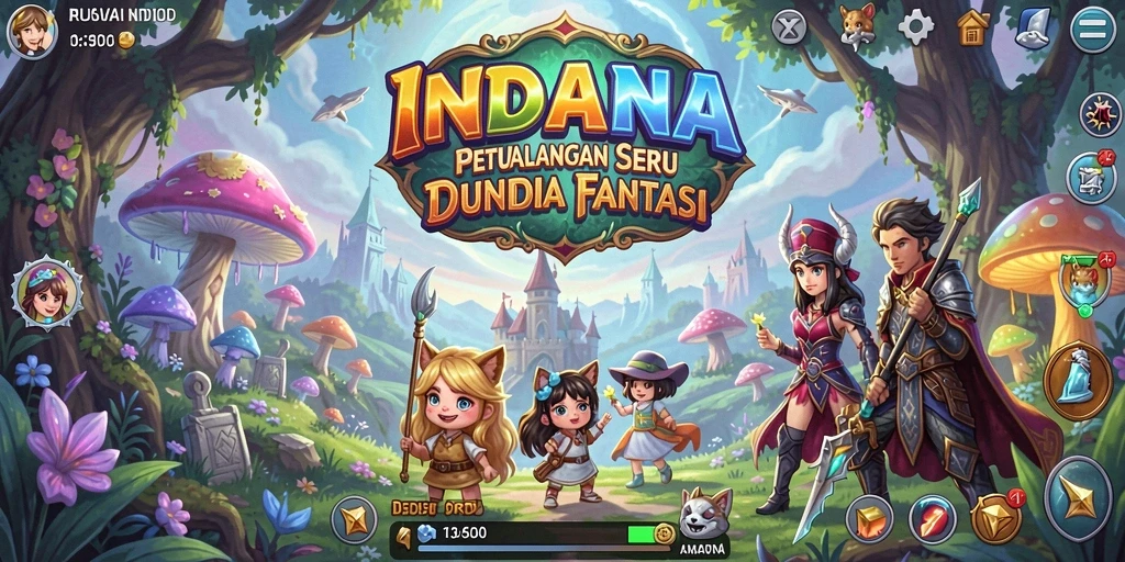 Tampilan gameplay INDAAA yang seru dalam dunia petualangan.