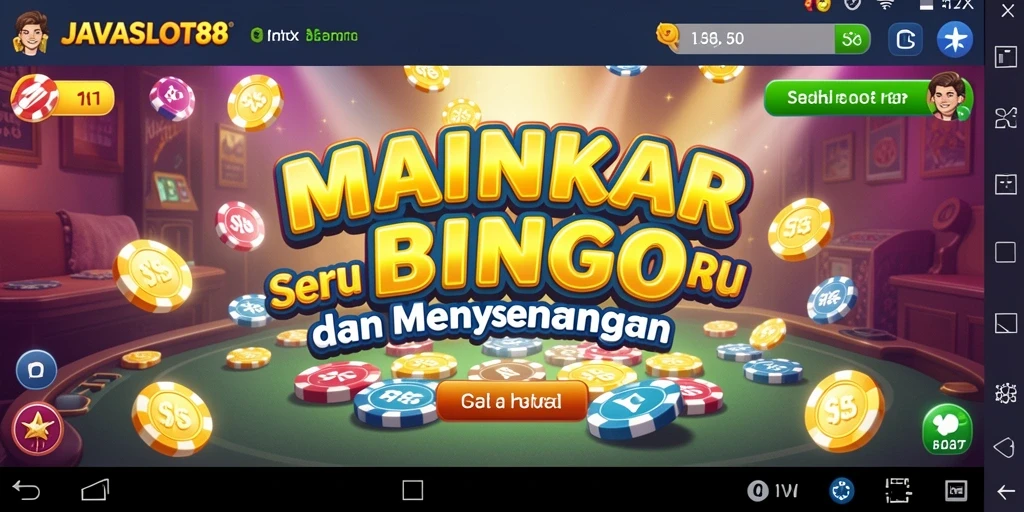 Screenshot gameplay JAVASLOT88 dengan tampilan Bingo yang menarik.