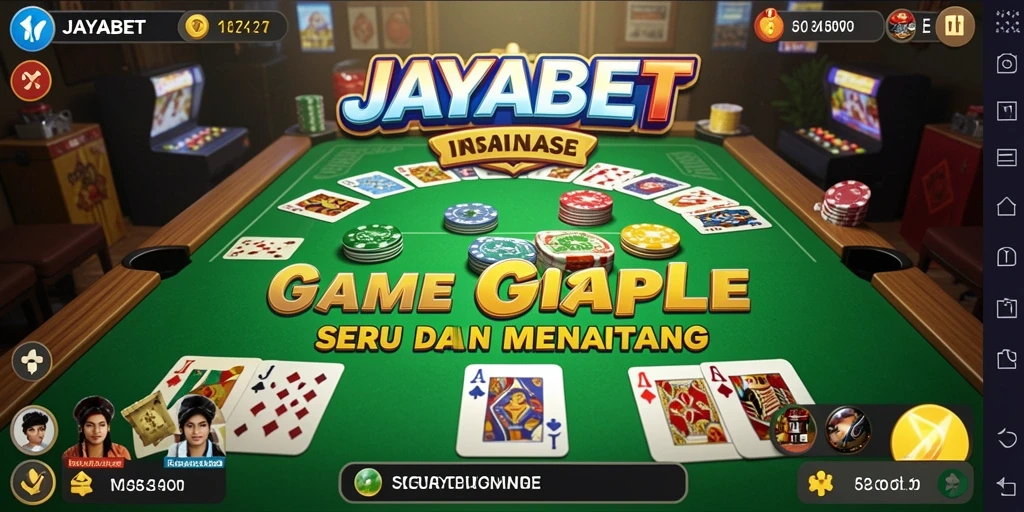 Screenshot menampilkan gameplay seru dalam JAYABET Gaple.
