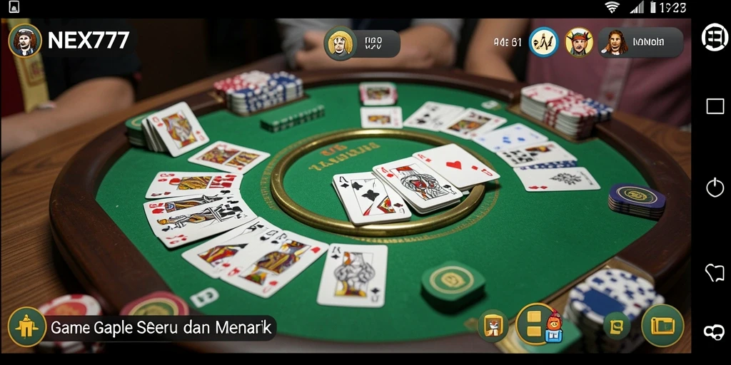 Gameplay seru NEX777 dalam permainan Gaple yang menarik.