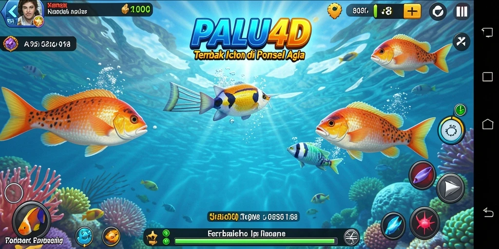 Screenshot utama PALU4D menampilkan aksi menembak ikan spektakuler.