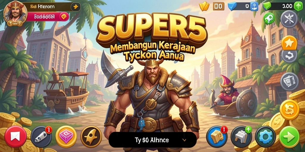 Tampilan mendetail dari gameplay SUPER5 yang seru.