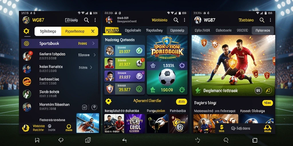 Tampilan gameplay WG87 dengan berbagai pilihan taruhan olahraga.