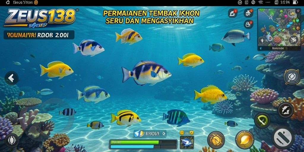 Tangkapan layar utama menunjukkan aksi menangkap ikan yang mendebarkan dalam ZEUS138.